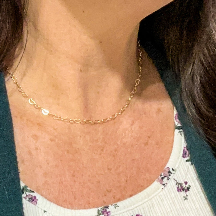 Naszyjnik Choker Amore Heart Link