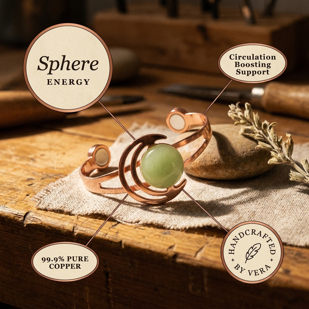 Bransoletka Vera's Sphere Zielona Miedź