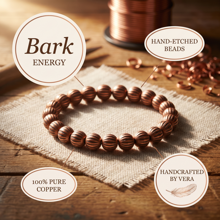 Miedziana Bransoletka Vera's Bark