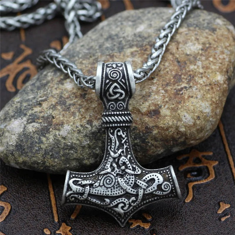 Srebrny Wiking Thor's Amulet Naszyjnik
